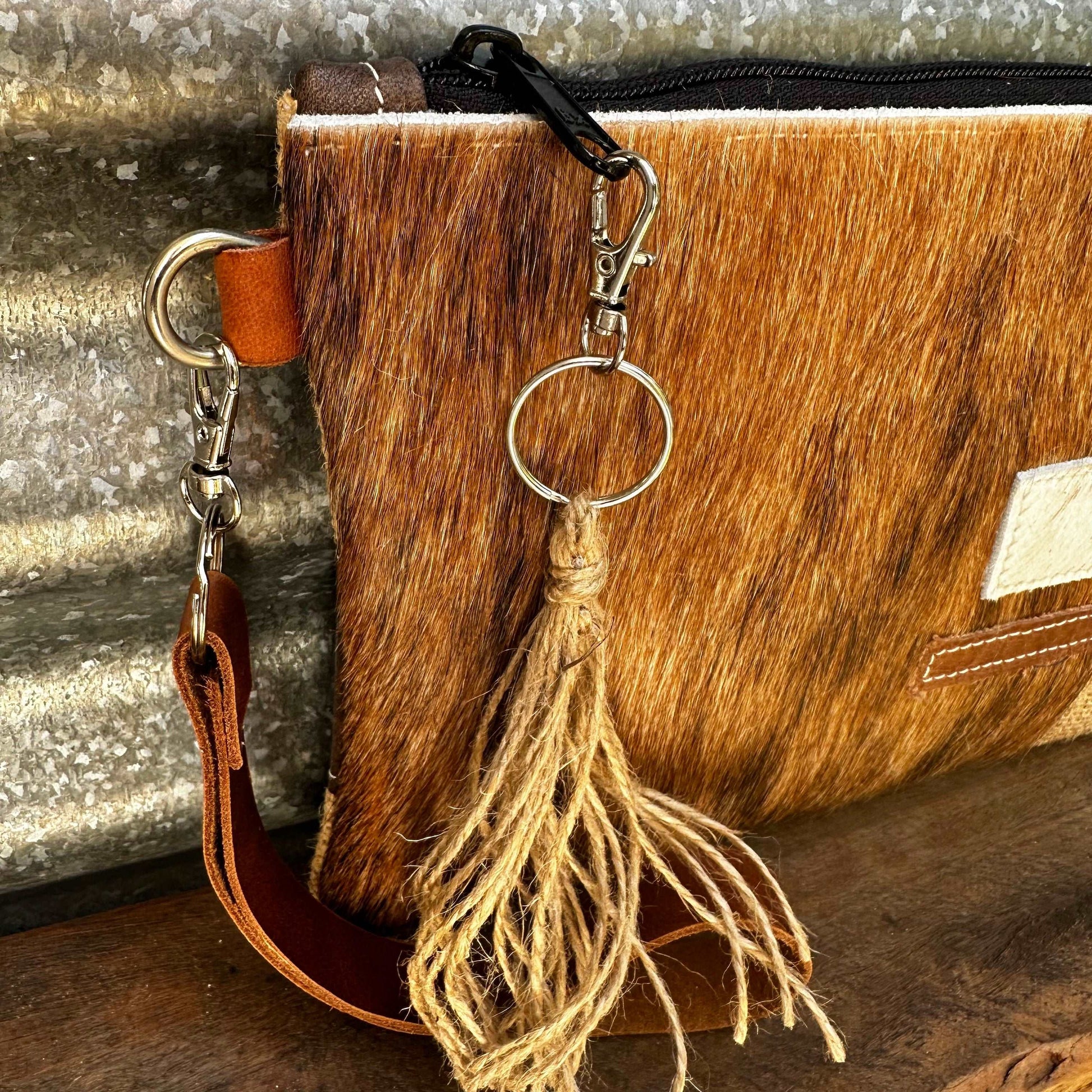 Drawer string pouch cowhide and leather – Sundays On Somerset